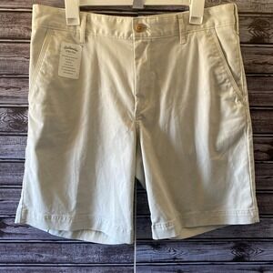 Izod Men's Saltwater Stretch Shorts Size 34 Khaki Flat Front Pockets NWT